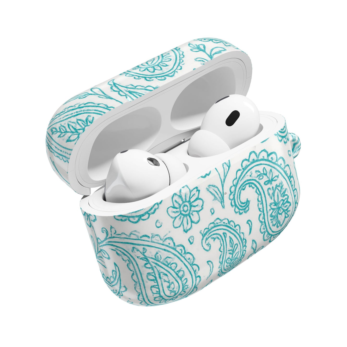Blue Paisley AirPod Case
