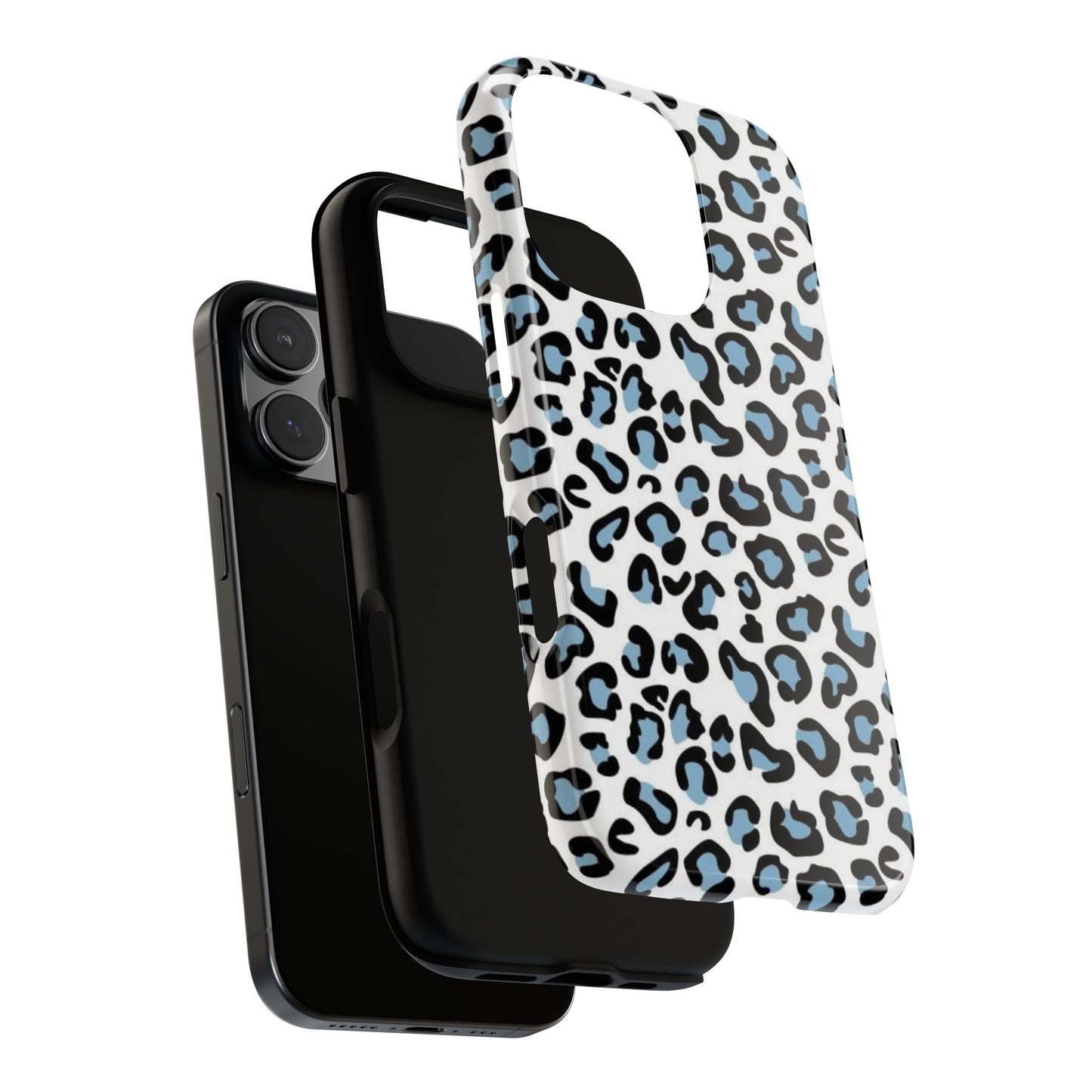 Light Blue Leopard Print Phone Case