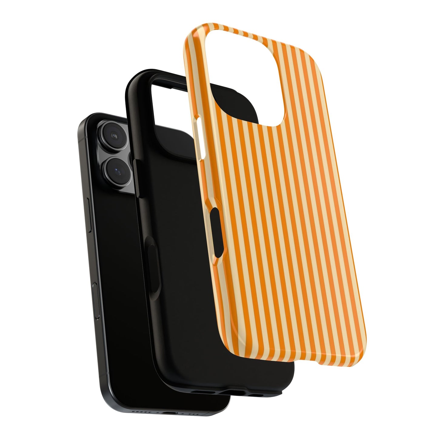 Orange Stripe Phone Case- Personalizable