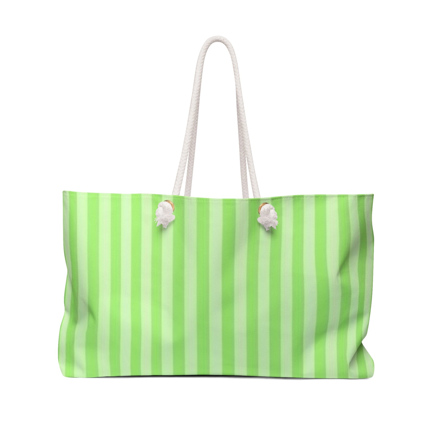Green Striped Weekender Bag
