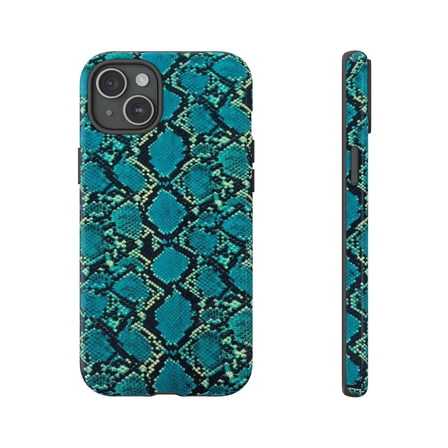 Blue Snake Skin Phone Case