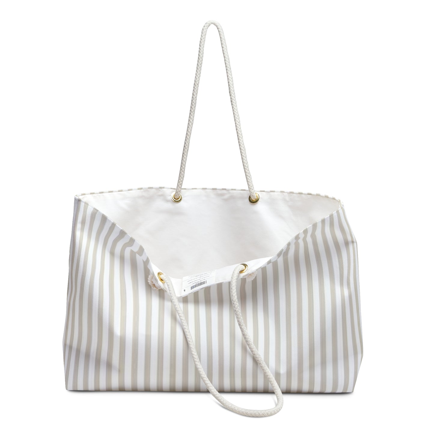 Beige Stripes Weekender Bag