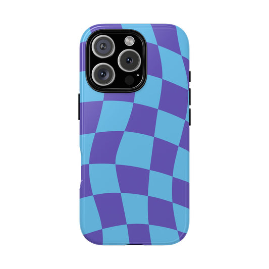 Blue & Purple Checkered Phone Case