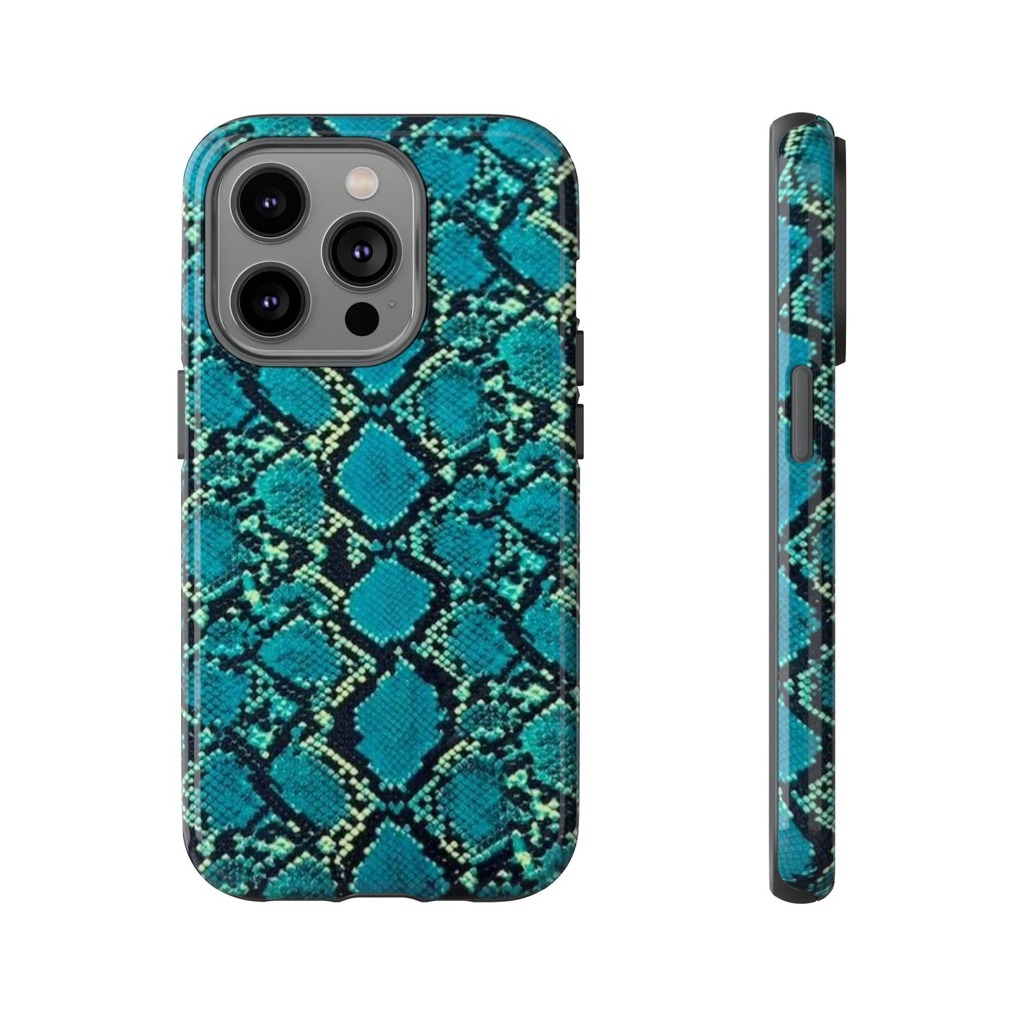 Blue Snake Skin Phone Case