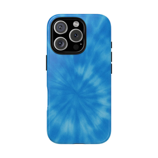 Blue Tie-Dye Tough Phone Case