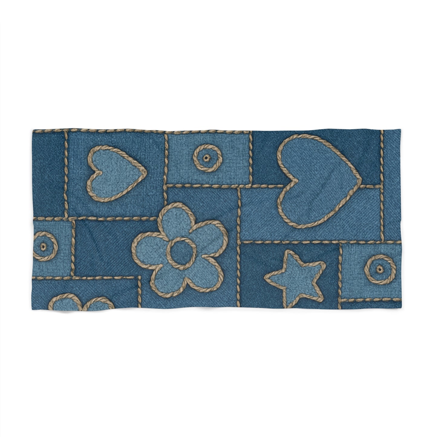 Denim Patchwork Beach Towel