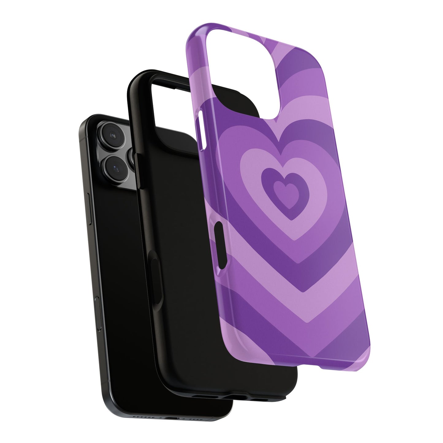 Purple Layered Heart Phone Case