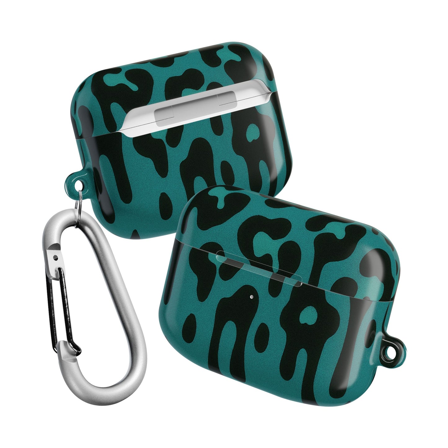 Blue Leopard Drip AirPod Case