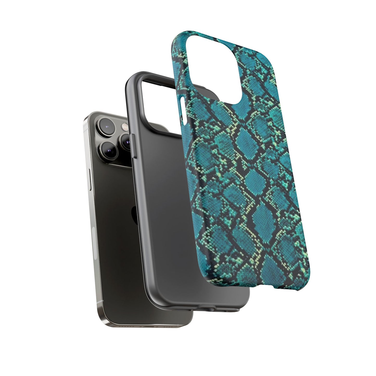 Blue Snake Skin Phone Case