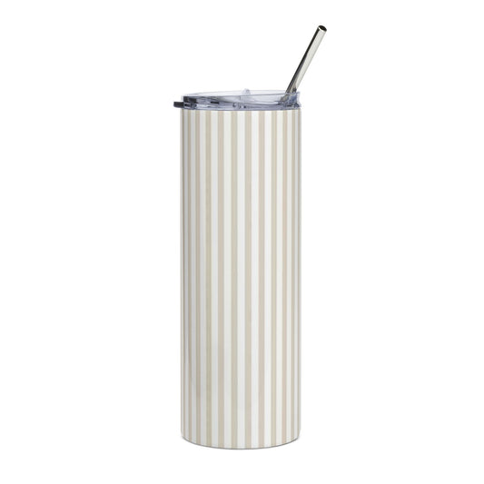 Beige Stripes Tumbler | 20oz