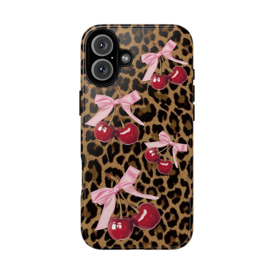 Cheetah Cherry Design Phone Case