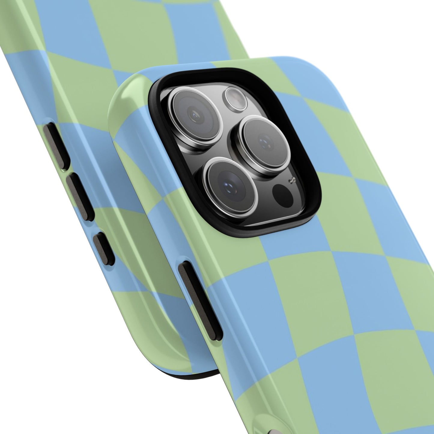 Blue & Green Checkered Phone Case
