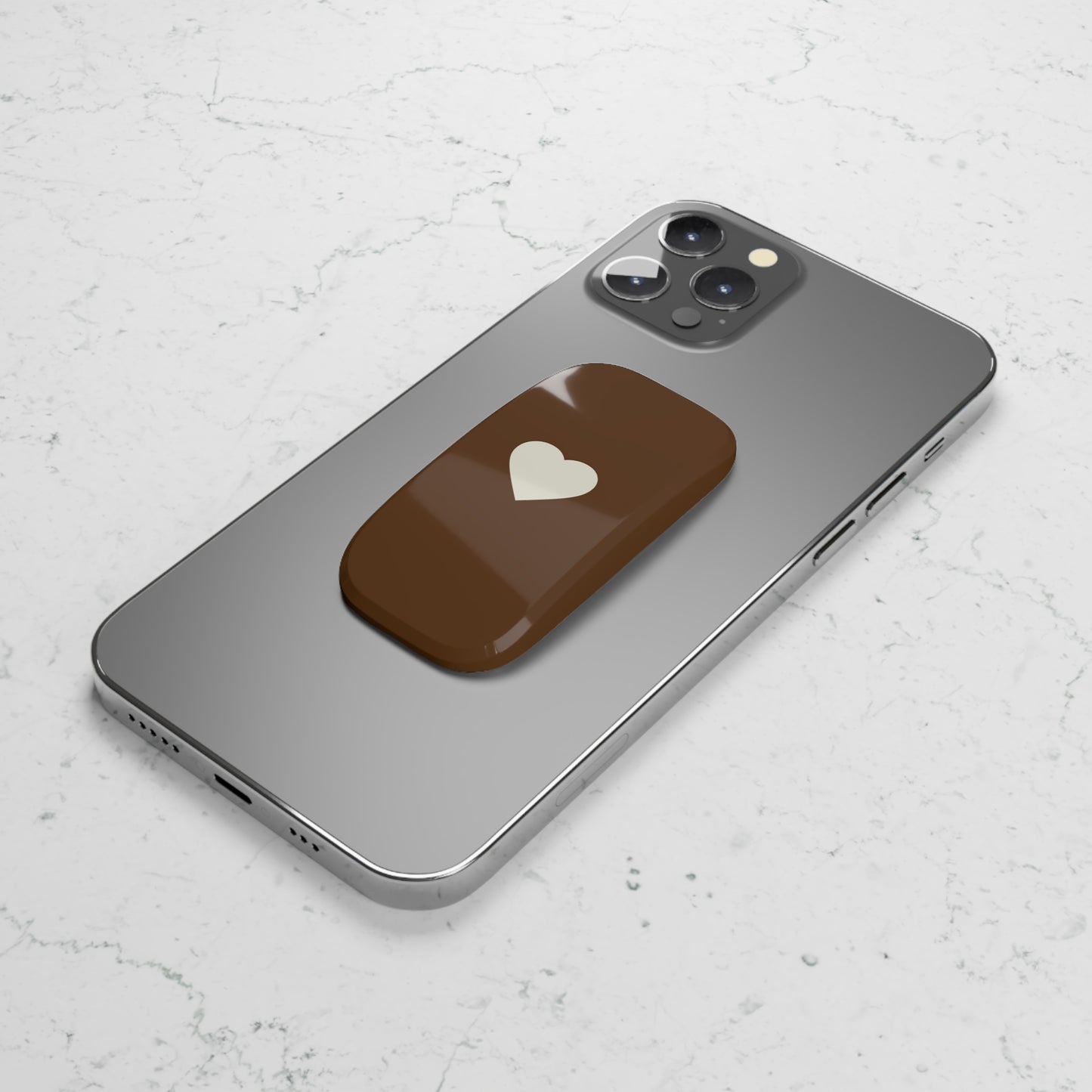 Brown Heart Phone Grip/Stand