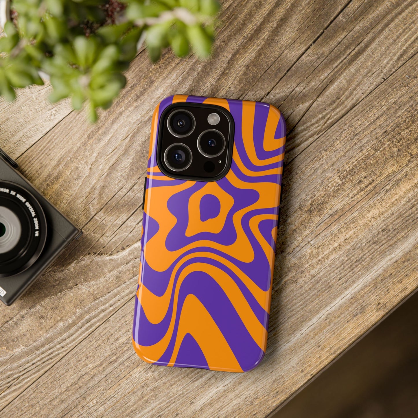 Purple & Orange Swirl Phone Case