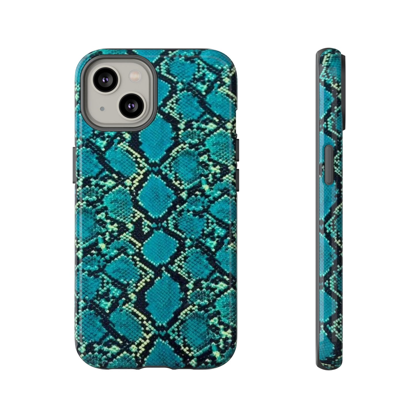 Blue Snake Skin Phone Case