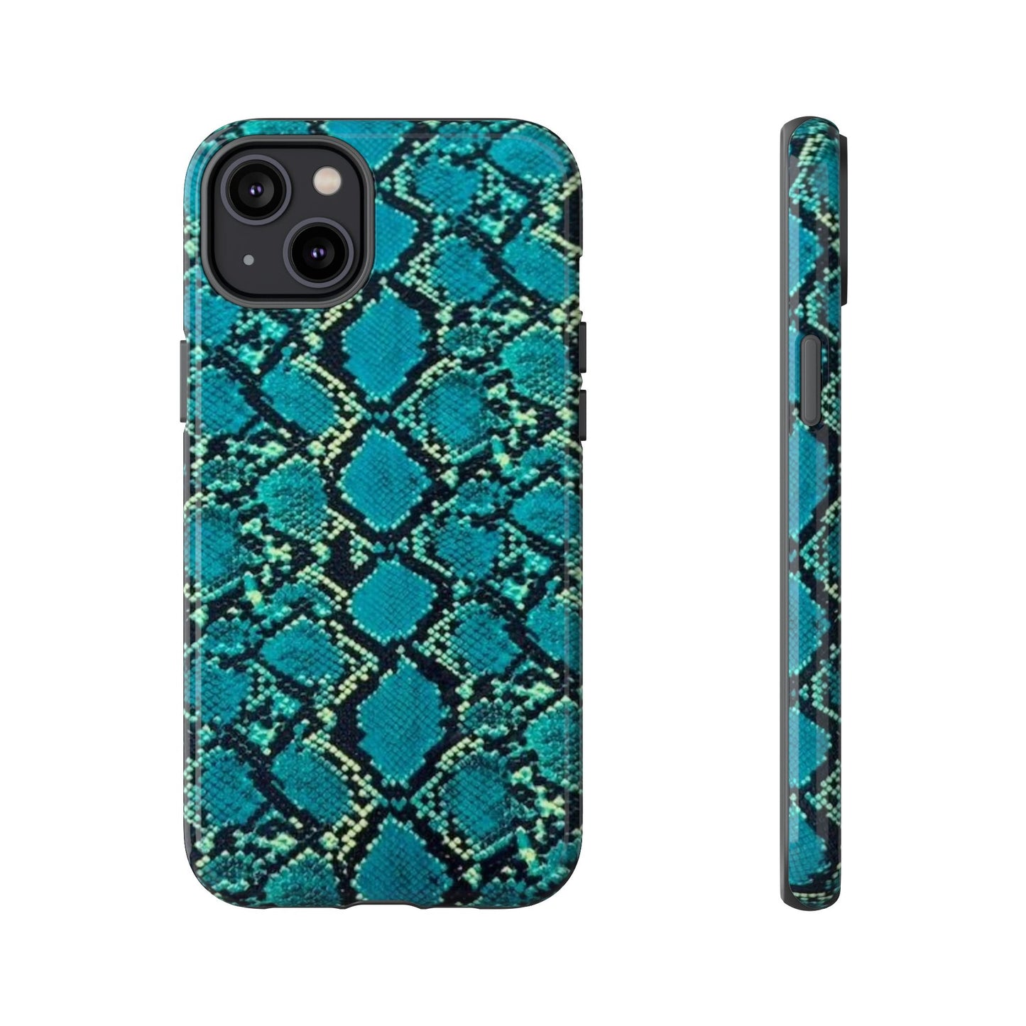 Blue Snake Skin Phone Case