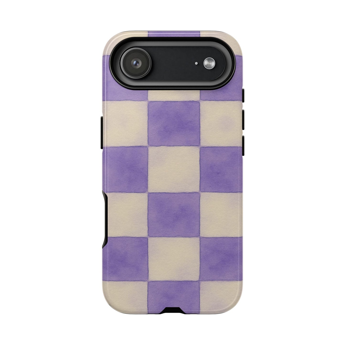 Purple Checkered Tough Phone Case