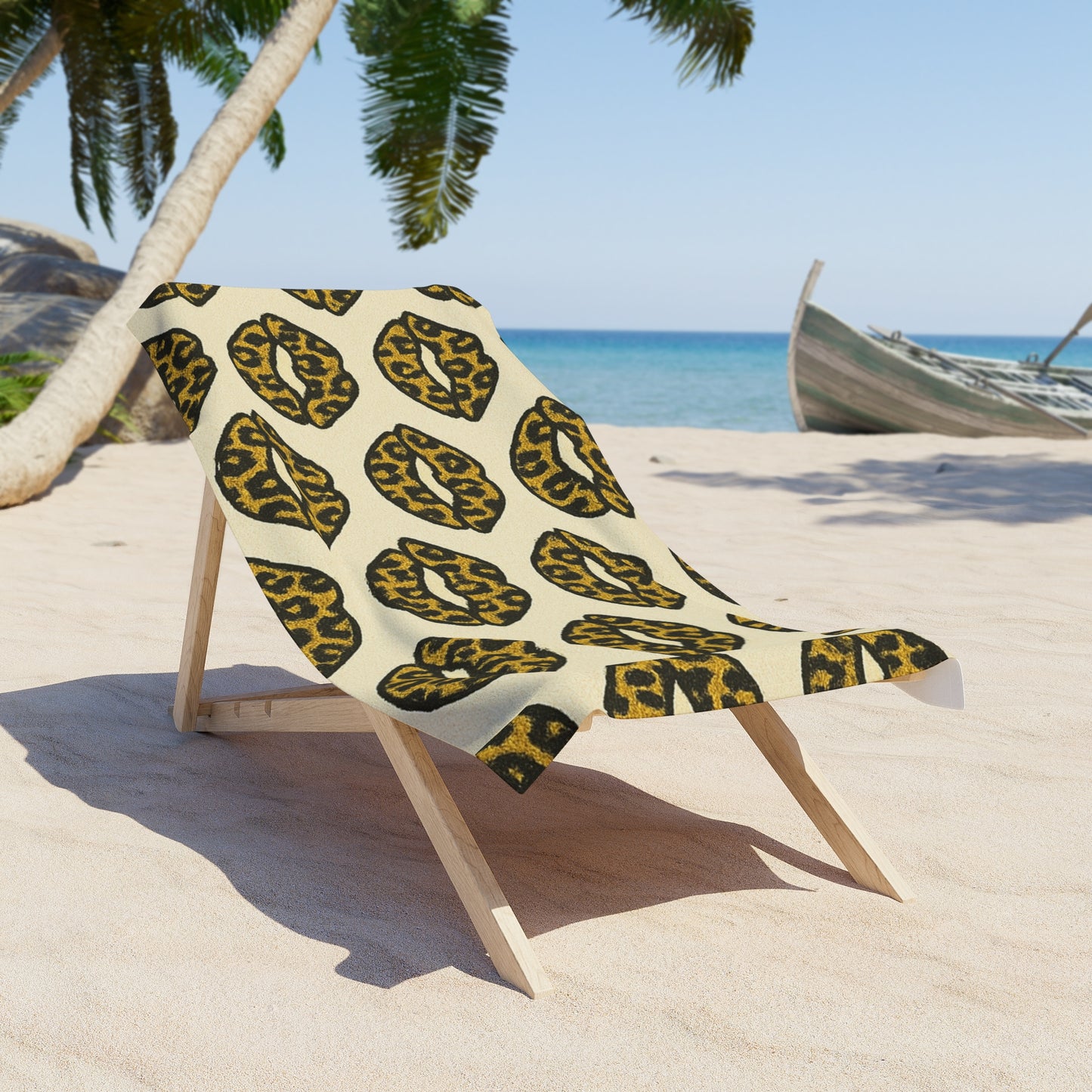 Leopard Kiss Print Beach Towel
