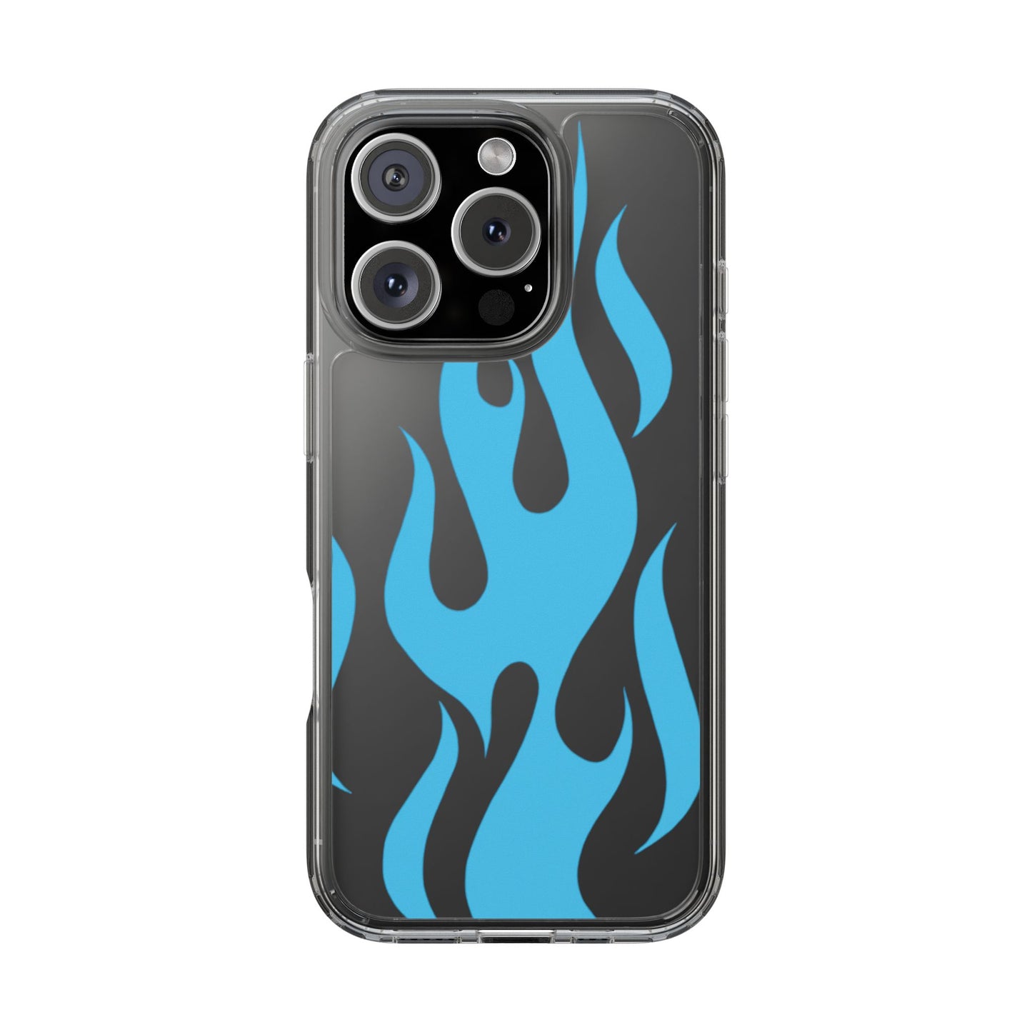Blue Flame Clear Phone Case