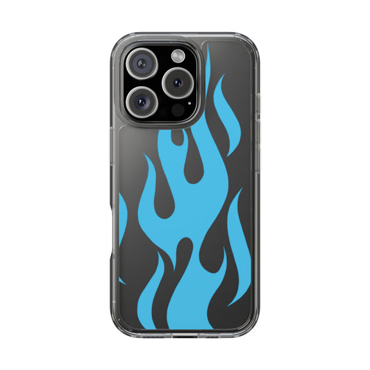 Blue Flame Clear Phone Case
