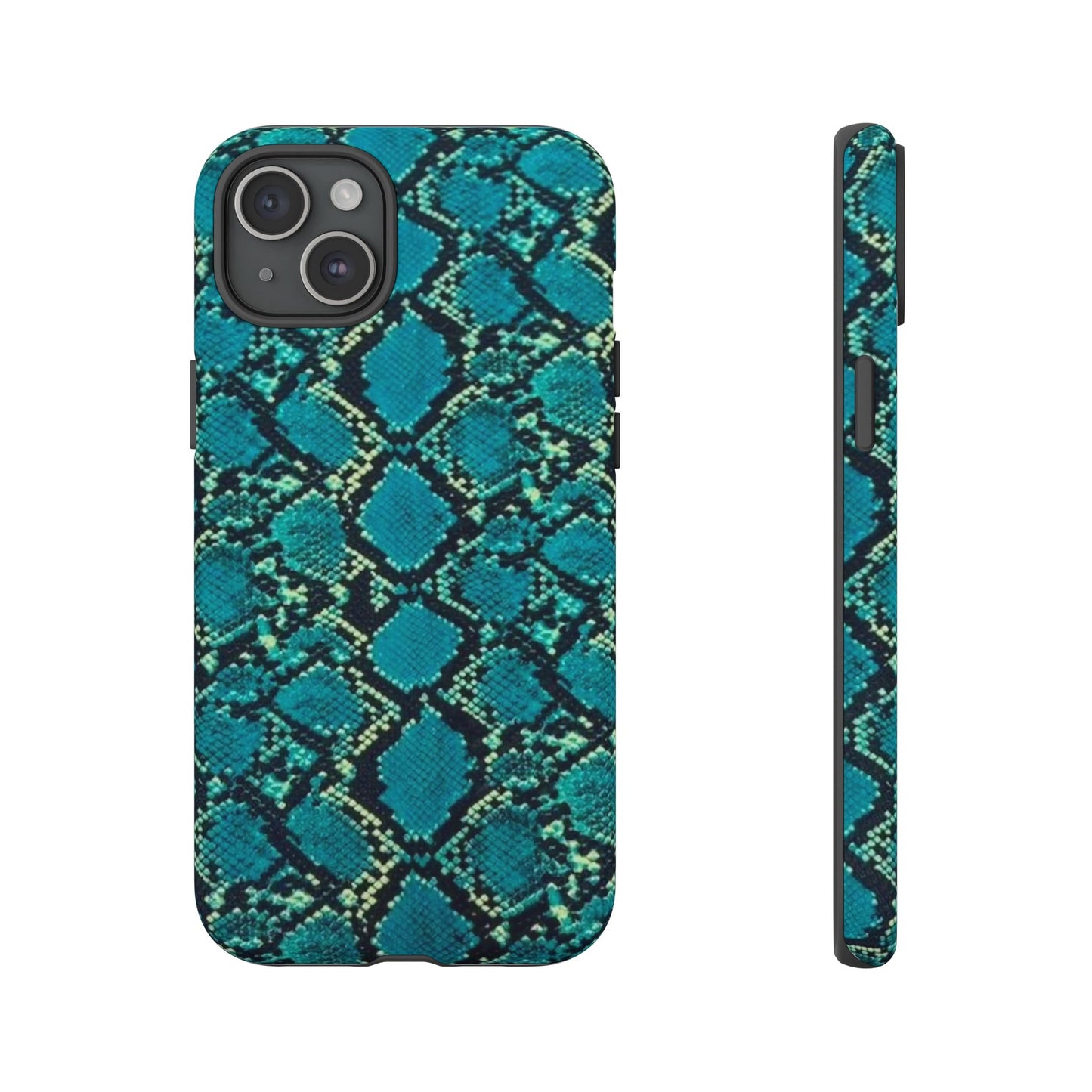 Blue Snake Skin Phone Case