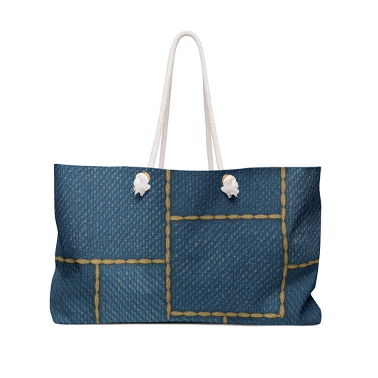 Denim Patchwork Weekender Bag