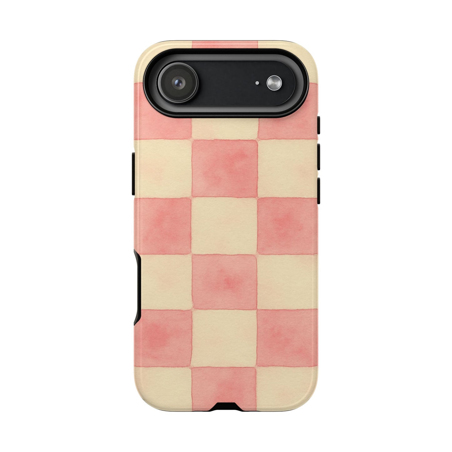 Pink Checkered Tough Phone Case