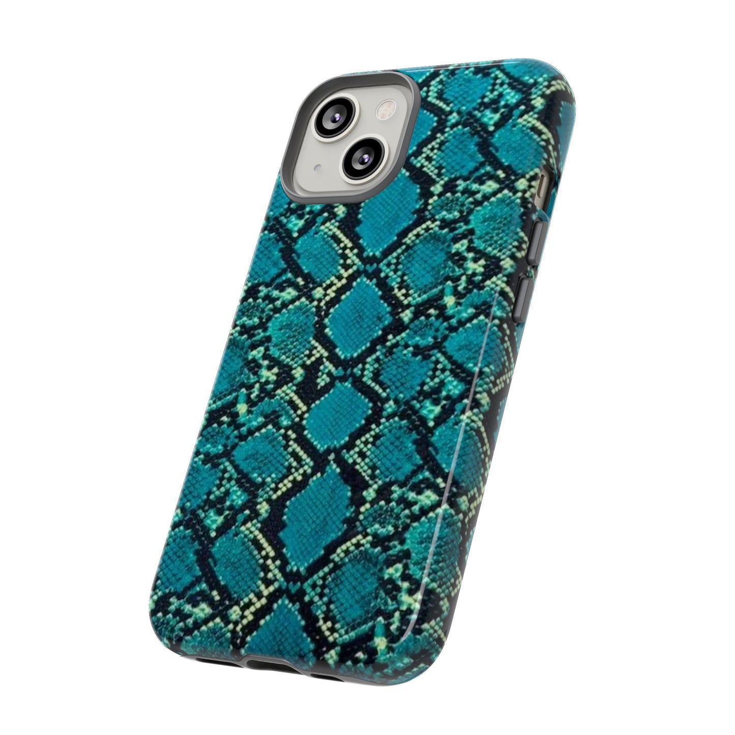 Blue Snake Skin Phone Case