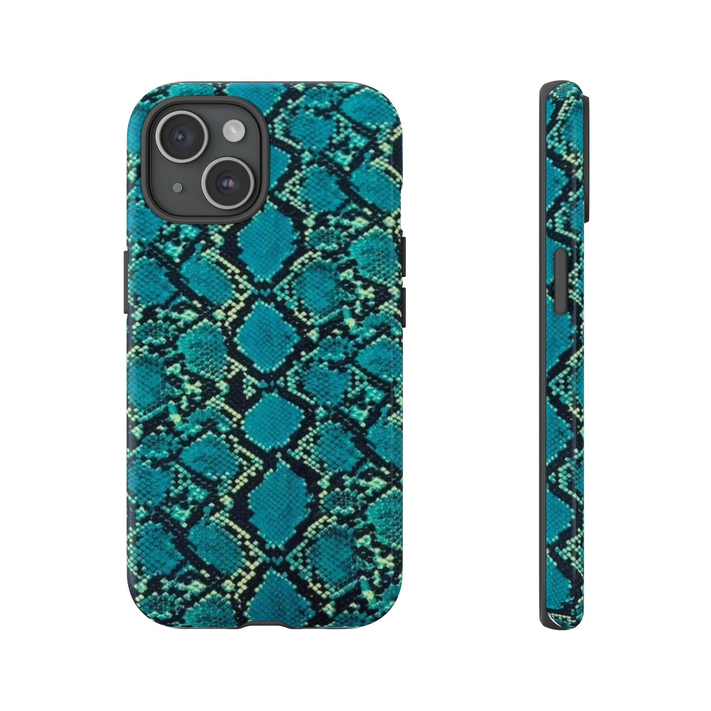 Blue Snake Skin Phone Case