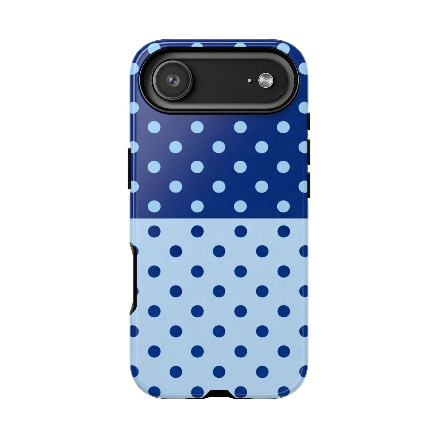 Two-Tone Polka Dot Case — Blue