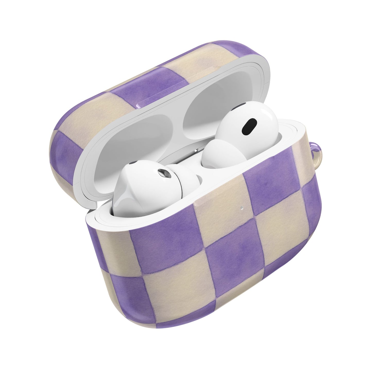 Purple Checkered AirPod Case