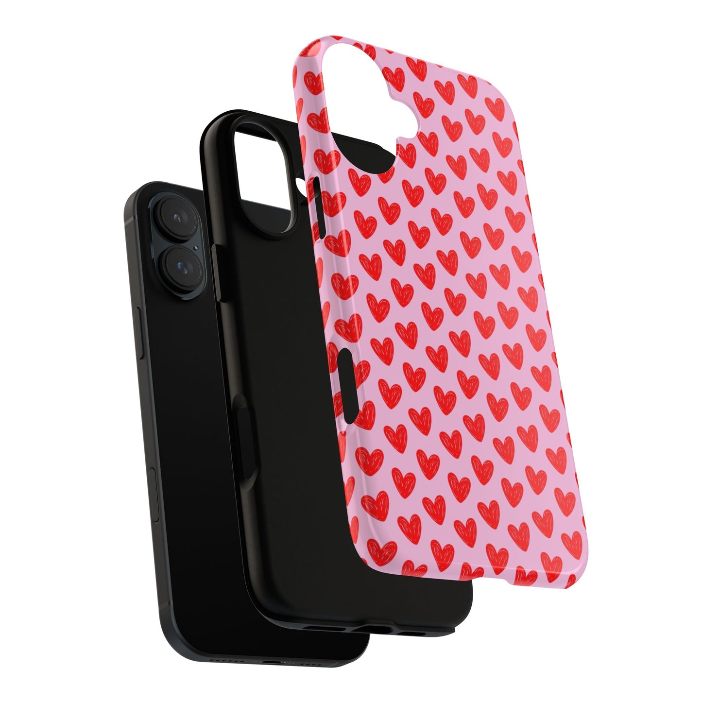 Pink & Red Heart Case