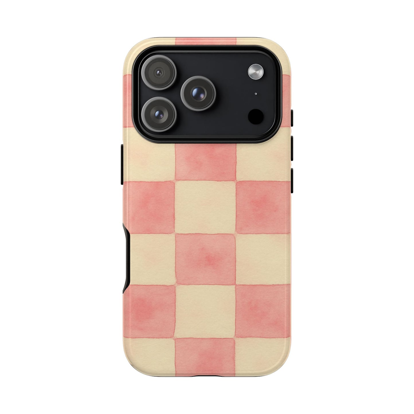 Pink Checkered Tough Phone Case