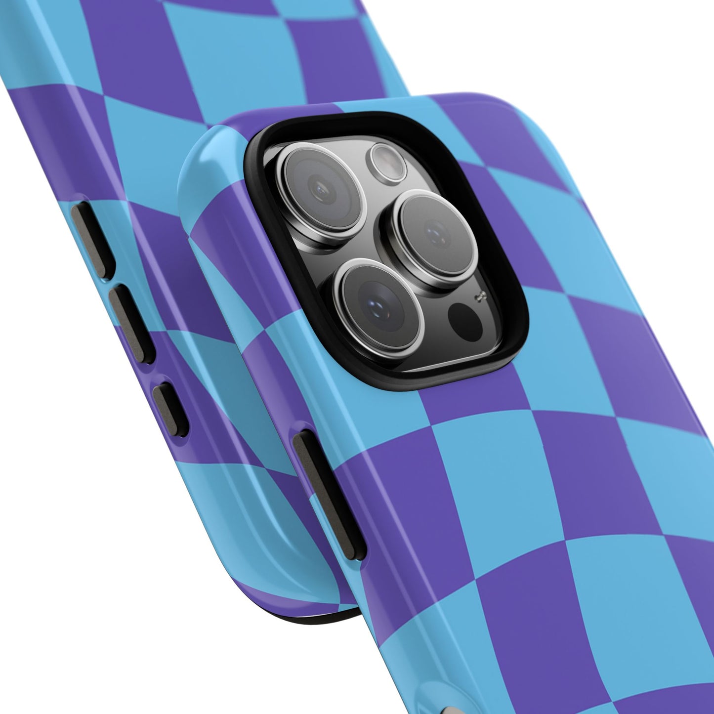 Blue & Purple Checkered Phone Case