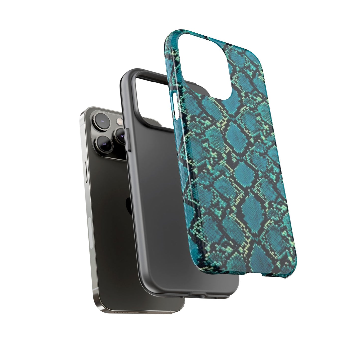 Blue Snake Skin Phone Case