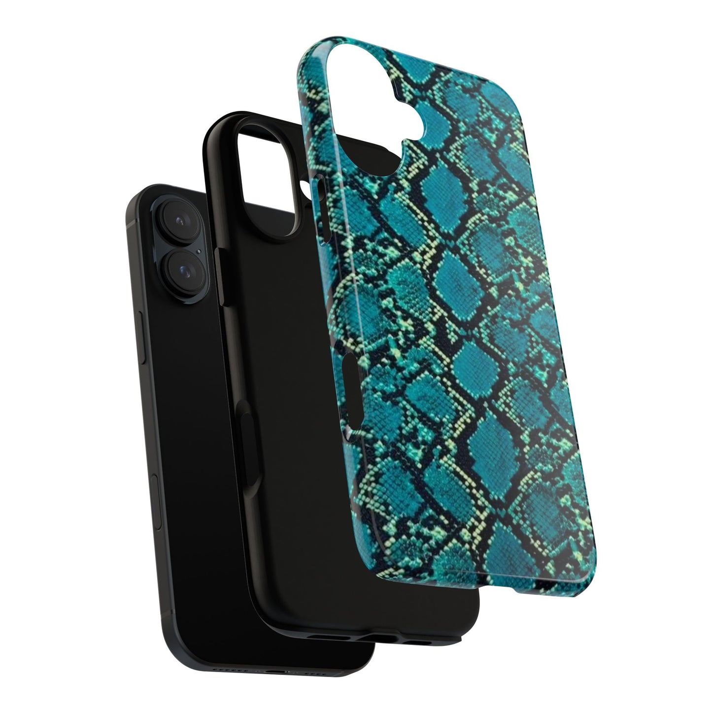 Blue Snake Skin Phone Case