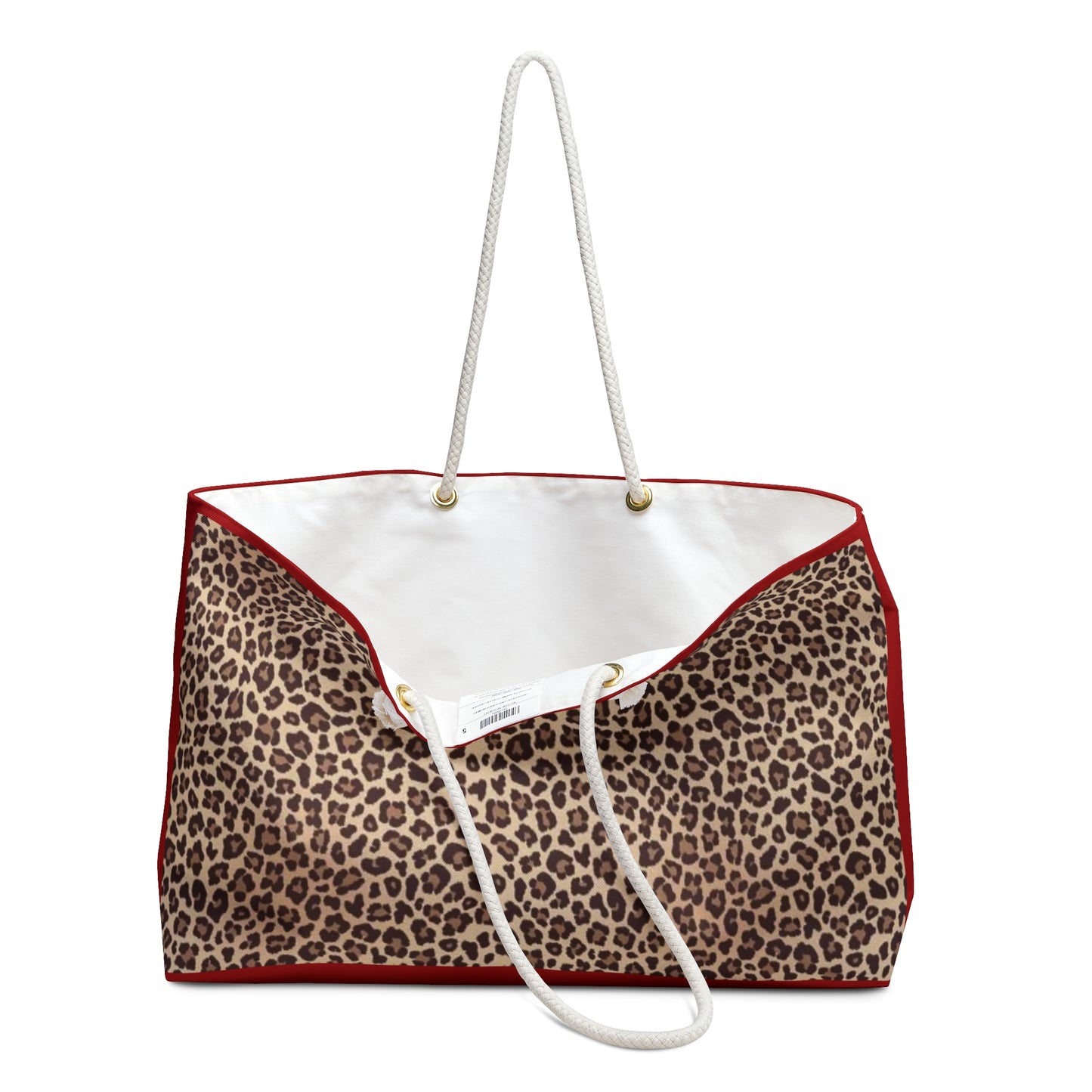 Red Leopard Print Weekender Bag