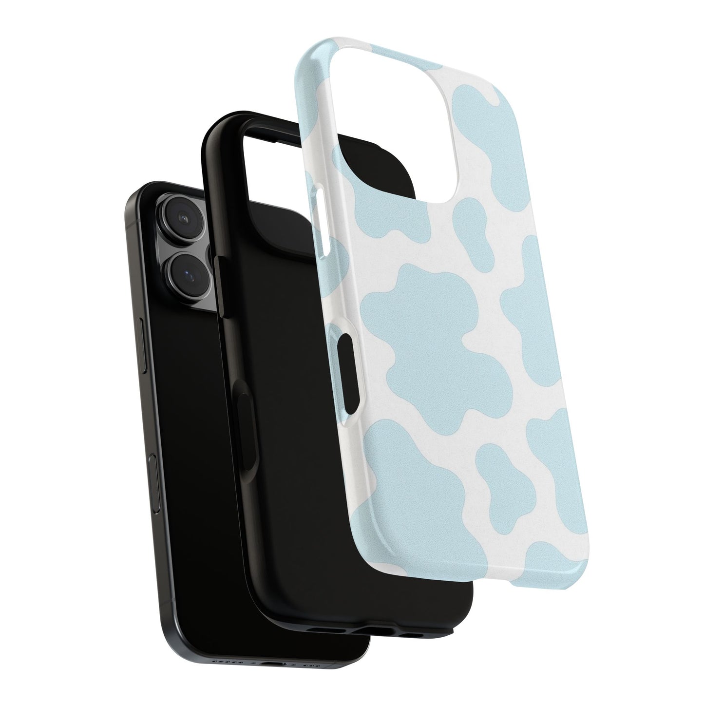 Blue Cow Print Phone Case