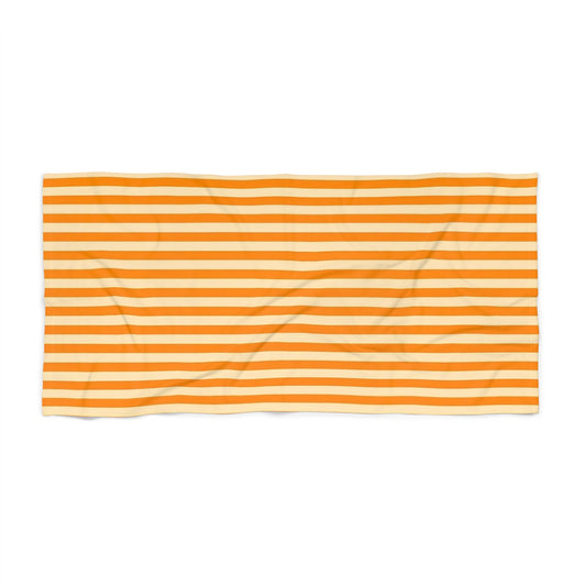 Orange Striped Beach Towel