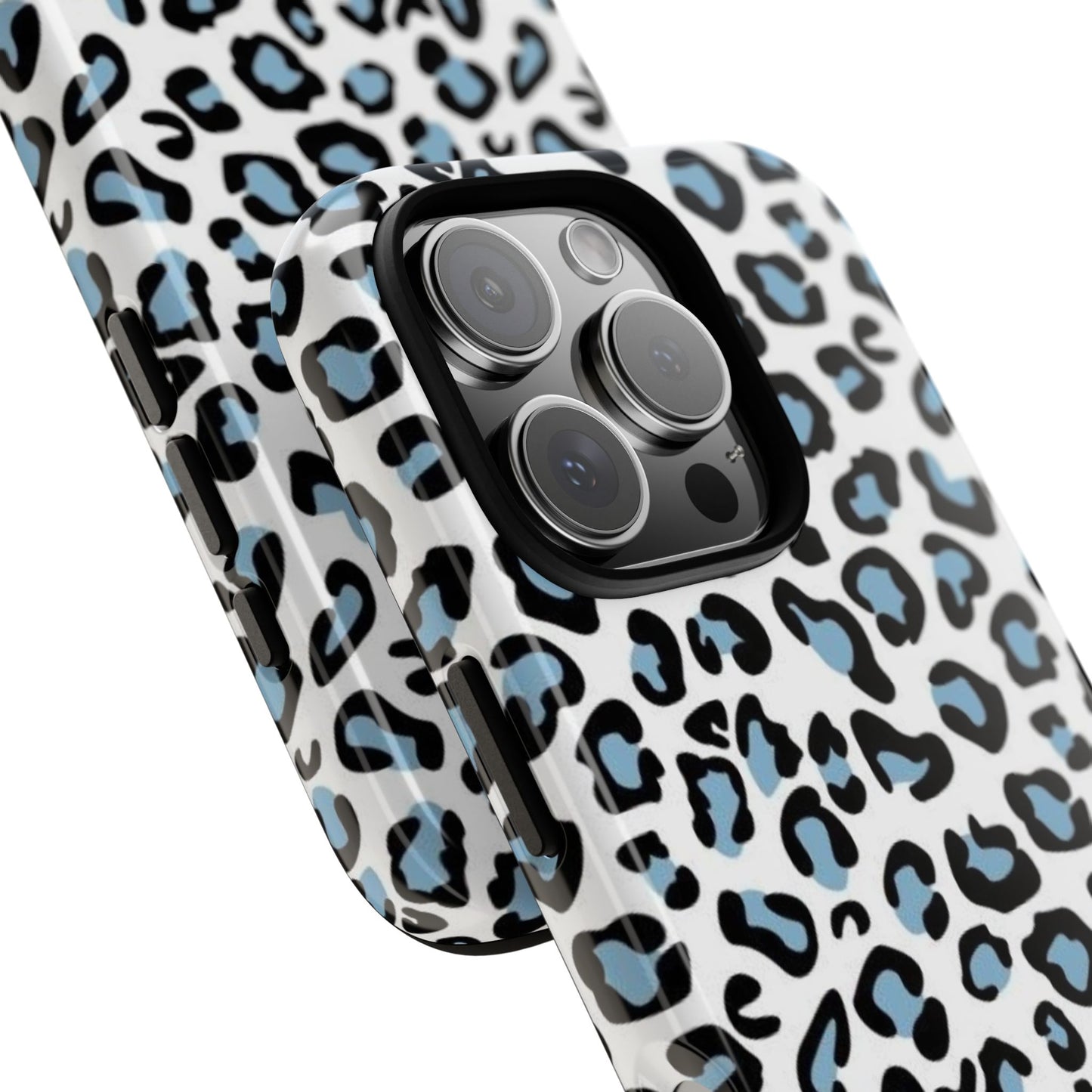 Light Blue Leopard Print Phone Case