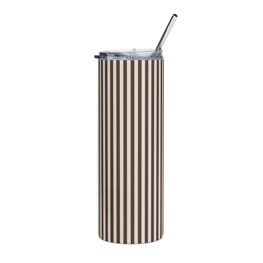 Brown Striped Tumbler | 20oz