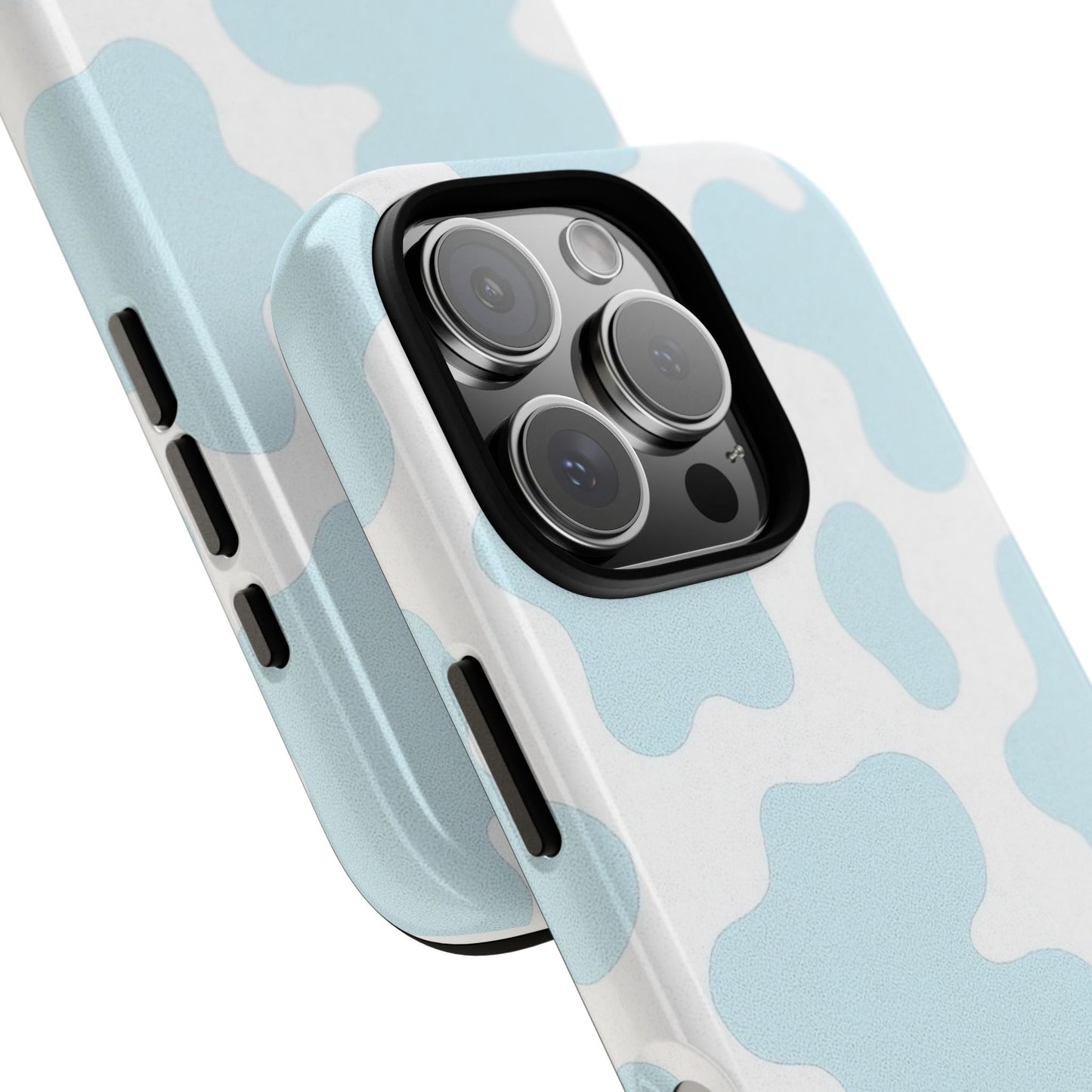 Blue Cow Print Phone Case