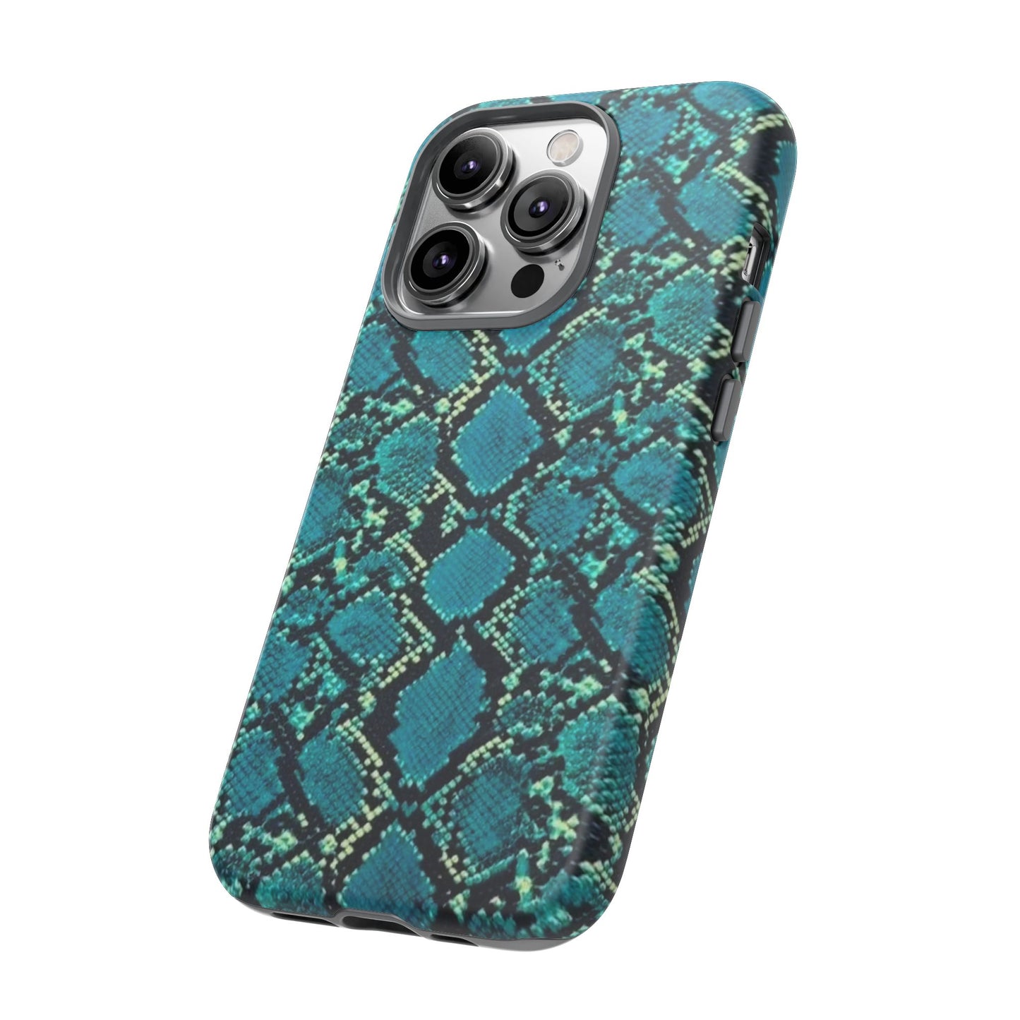 Blue Snake Skin Phone Case