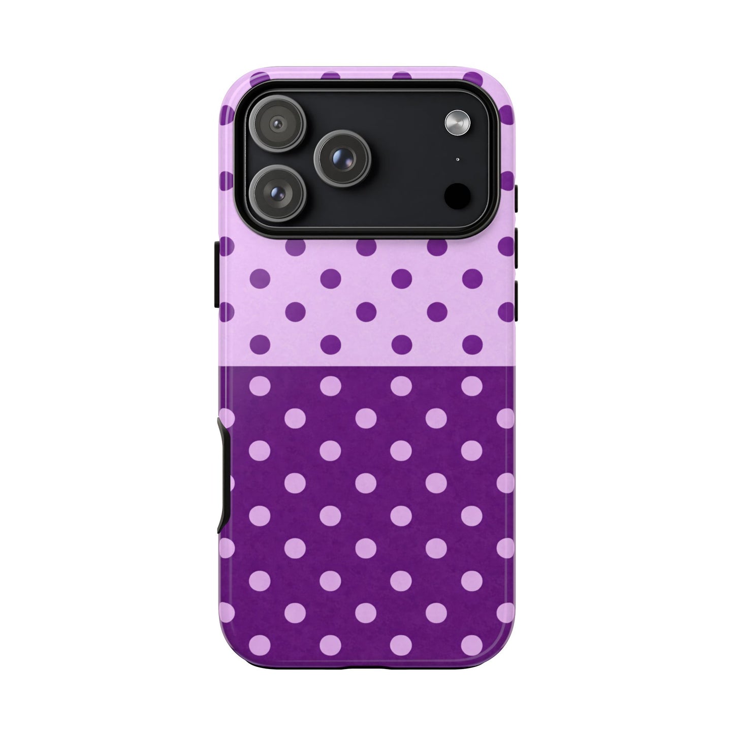 Two-Tone Polka Dot Case- Purple