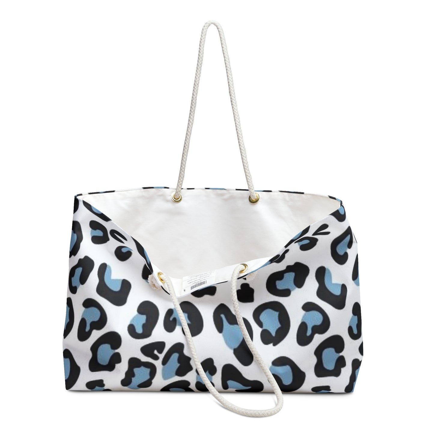 Light Blue Leopard Print Weekender Bag
