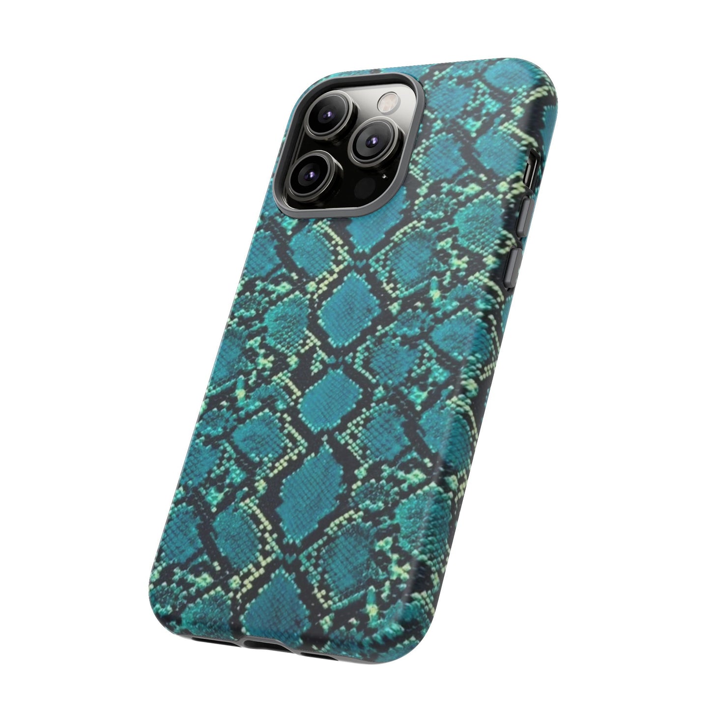 Blue Snake Skin Phone Case