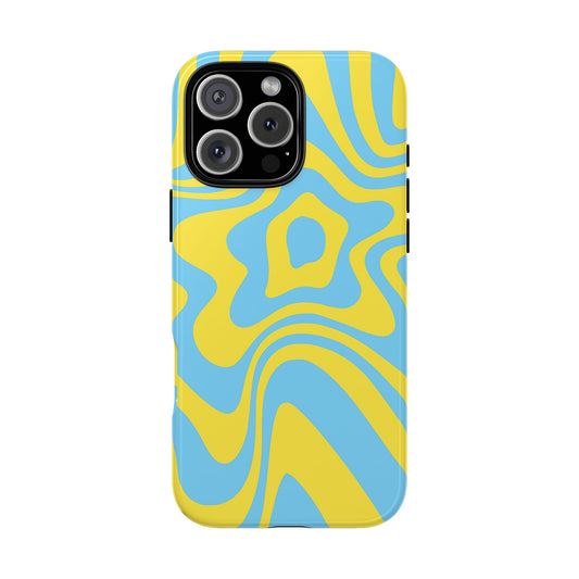 Blue & Yellow Swirl Phone Case