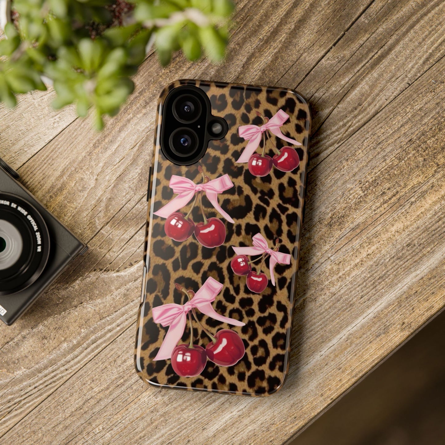 Cheetah Cherry Design Phone Case