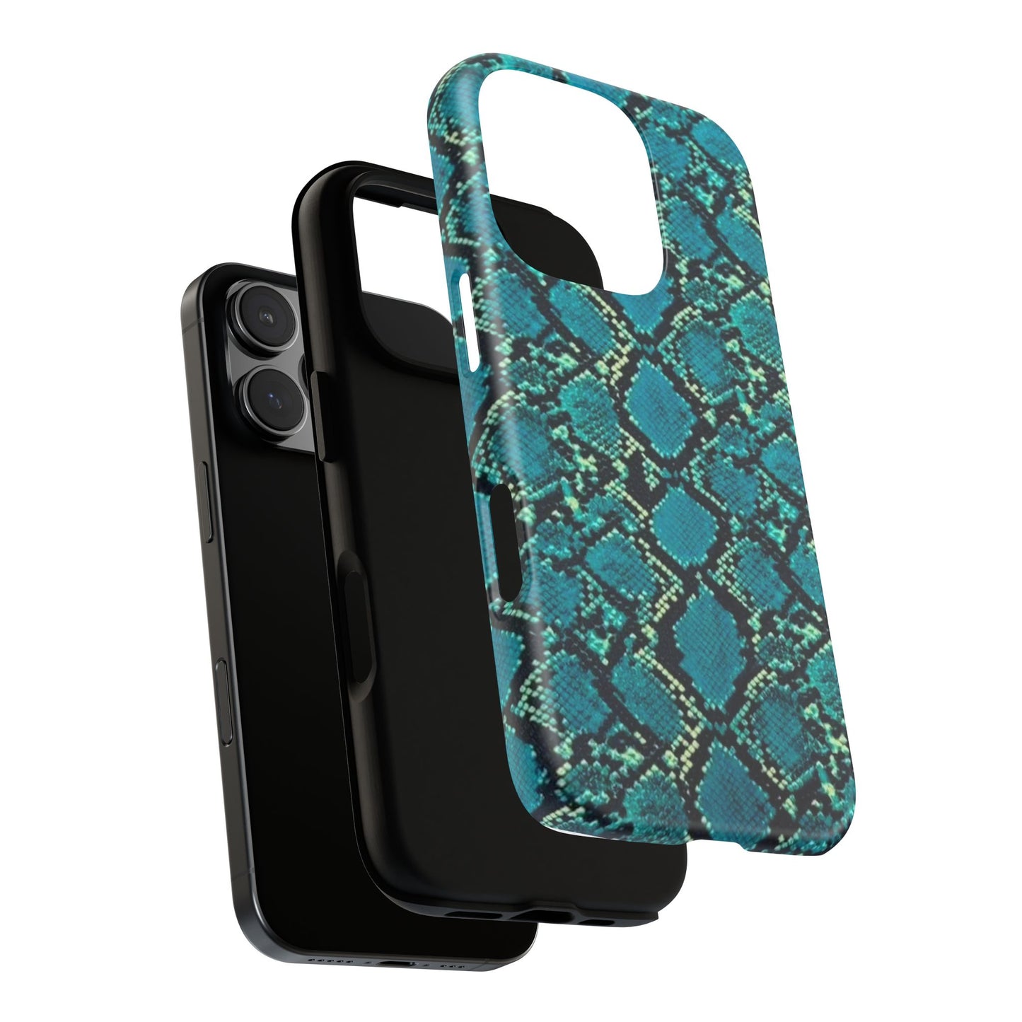 Blue Snake Skin Phone Case
