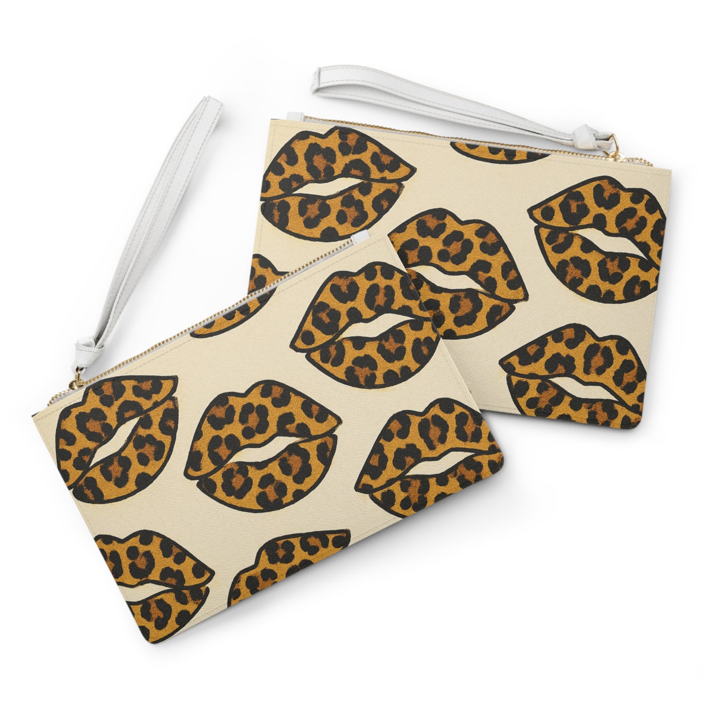 Leopard Kiss Print Clutch Bag